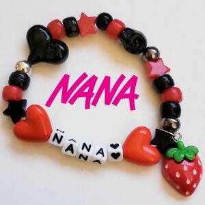 Handmade Strawberry charm Nana Anime Nana Osaki Kandi Bracelet
